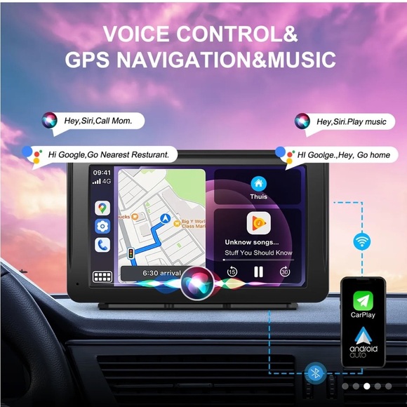 Sleek Black GPS Navigation System - Picture 10 of 14